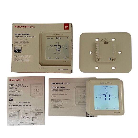 Honeywell T6 Pro Series Z-Wave Programmable Thermostat White TH6320ZW2003 - Picture 2 of 10
